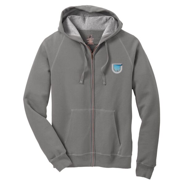 Embroidered Nano Full Zip Hooded Sweatshirt Thumbnail